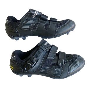 Shimano Black SPD Cycling Shoes - Velcro & Ratchet Closure women’s size 9